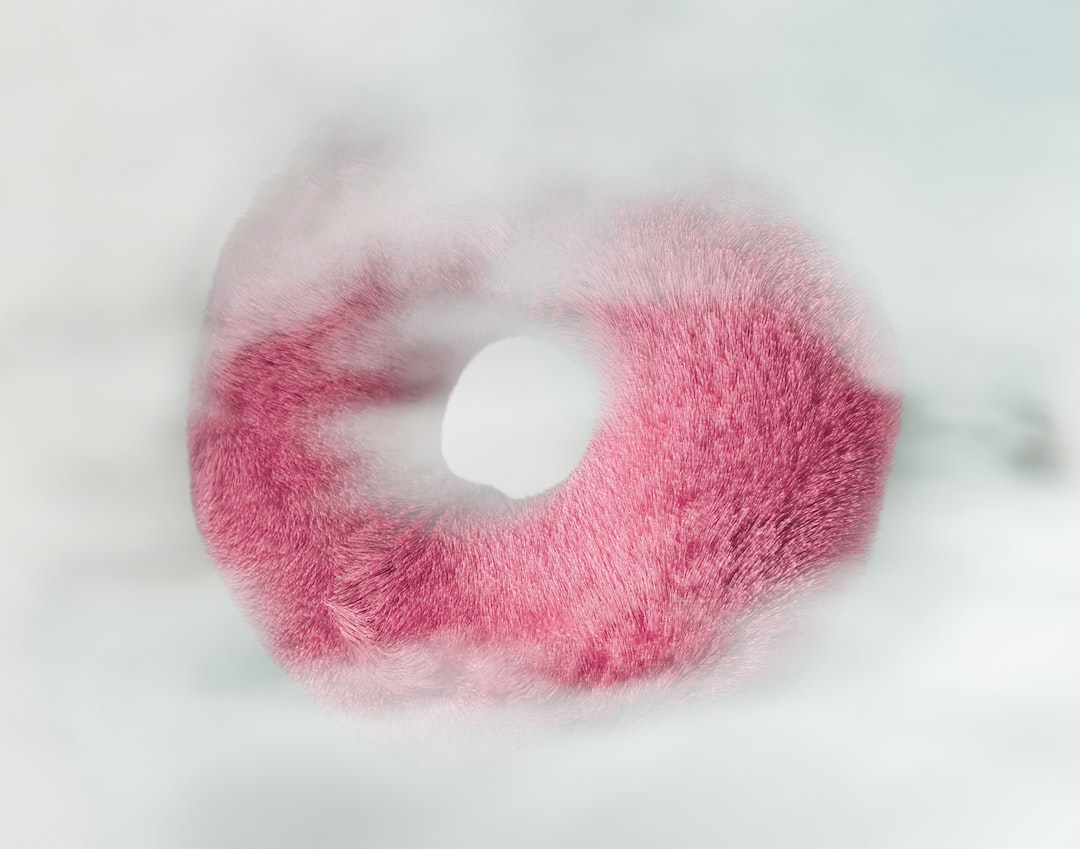 a pink fuzzy object