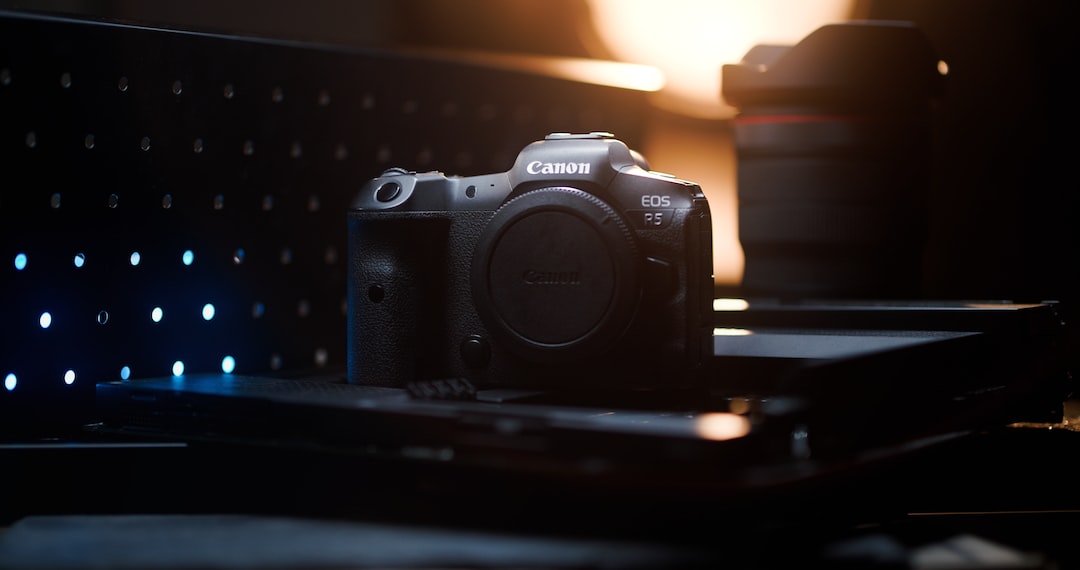 a camera sitting on top of a table