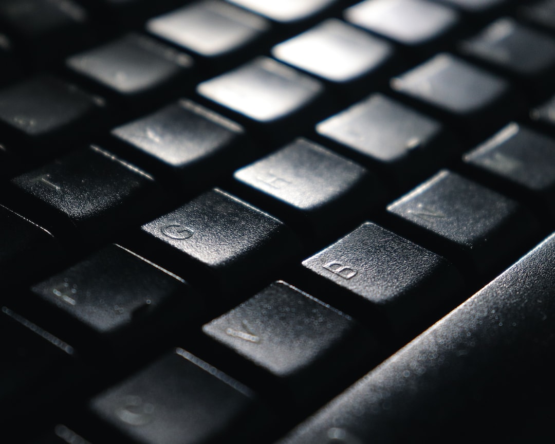 a close up view of a black keyboard
