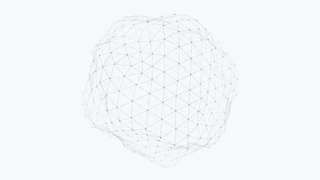 a white sphere with a black background