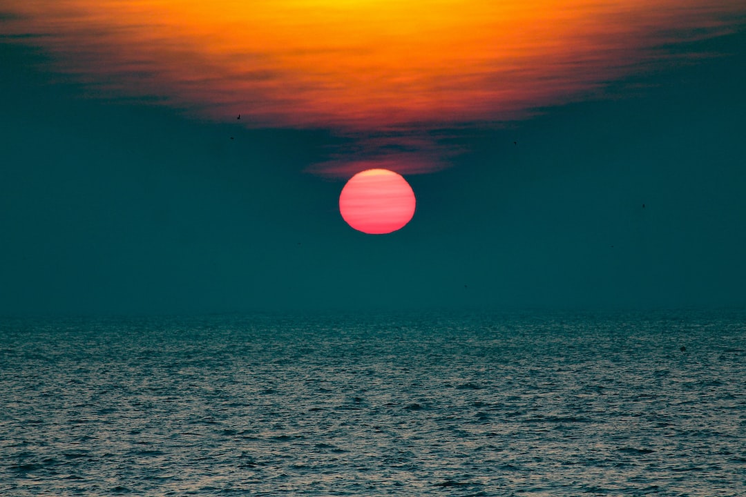 sunset view on ocean