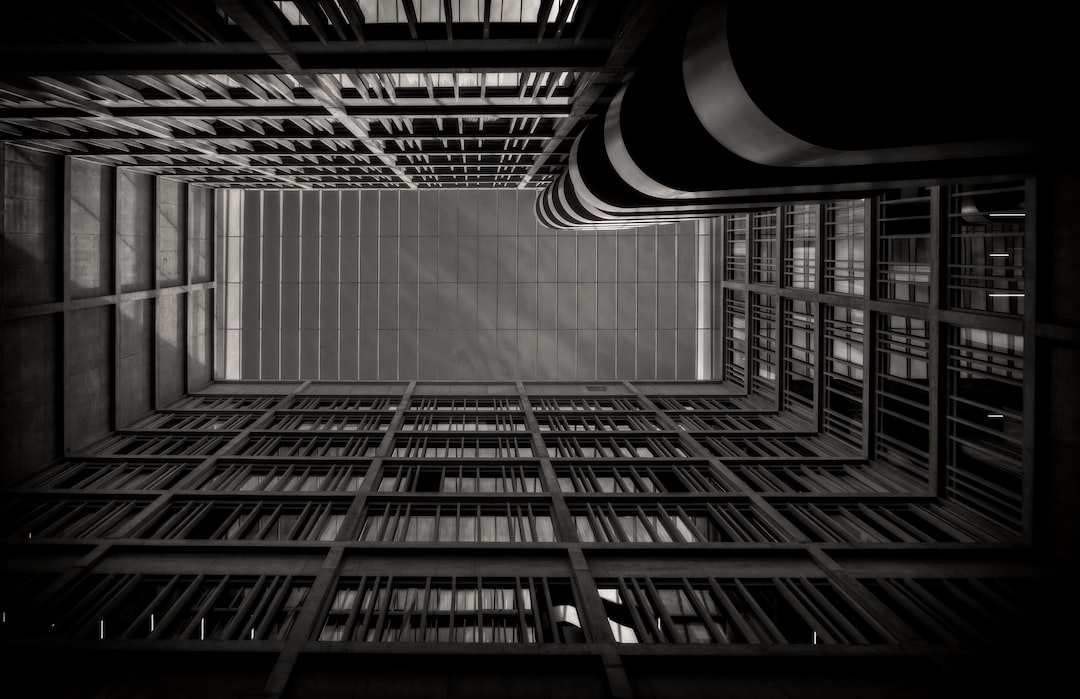 a large room with glass walls