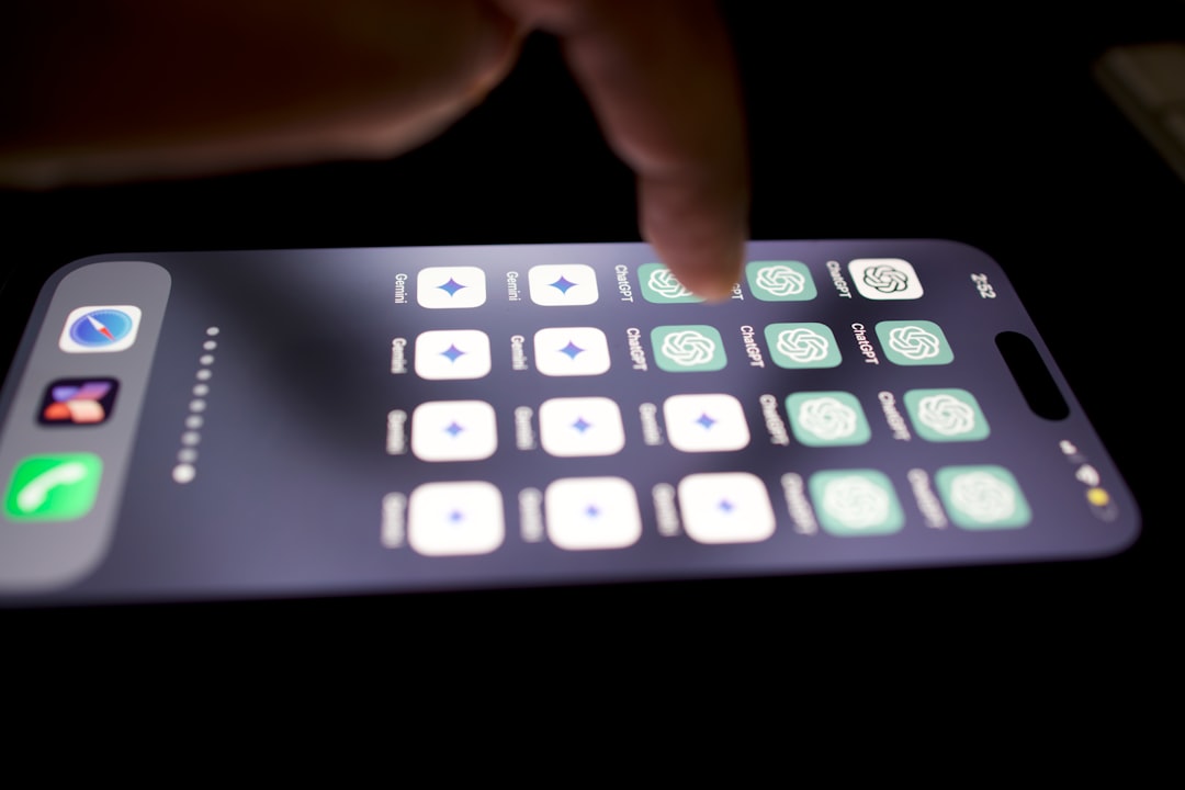 a close up of a person touching a cell phone