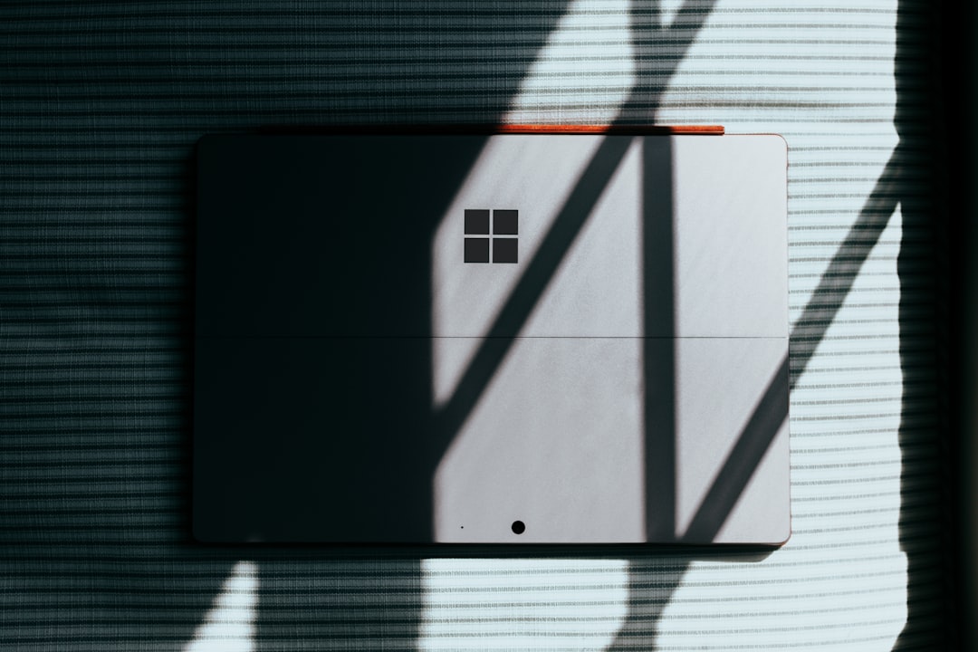 Surface laptop with shadows