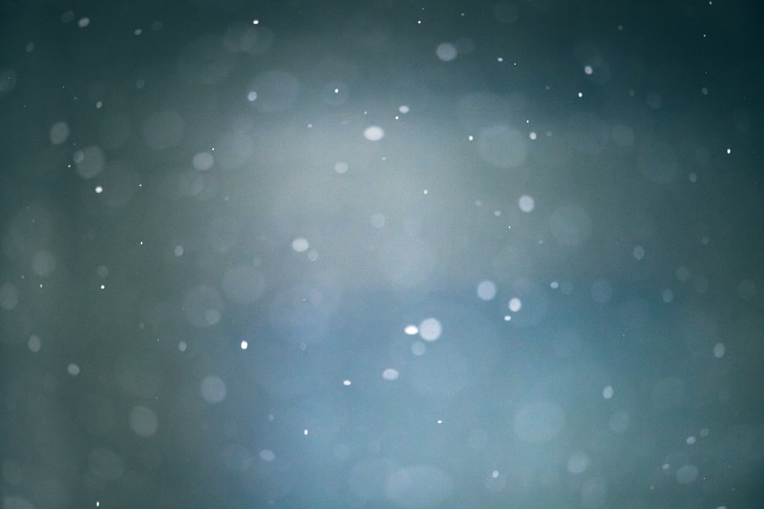 A blurry photo of snow falling on the ground