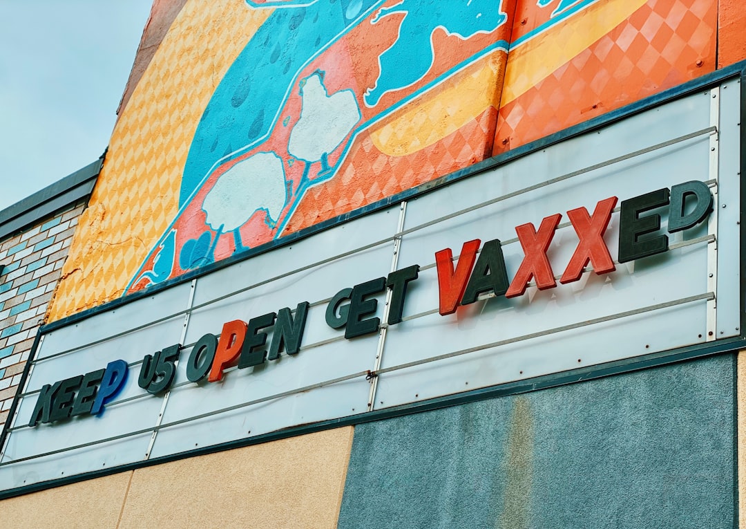 a large sign on the side of a building