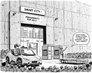 Futur sans couture : quand la ville idéale se plie au business, et le climat à l’algorithme