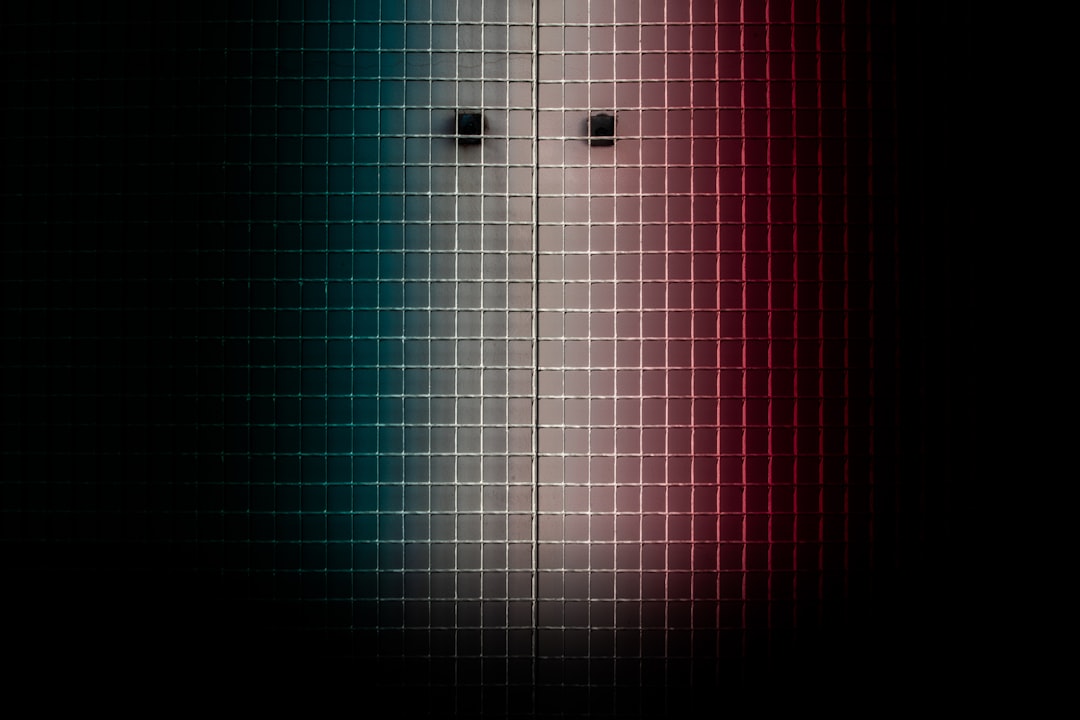 red and white plaid textile