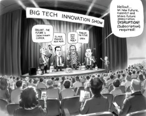 Le grand cirque de l’innovation : entre ruée vers l’IA, faux open source et marchandisation du quotidien