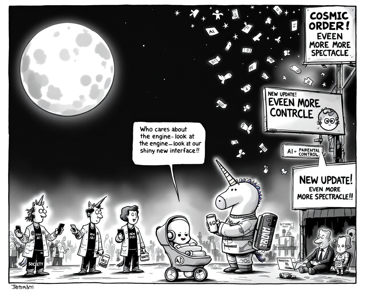 Du côté obscur de la lune… et du code : Tech, IA, licornes et crises d’interface