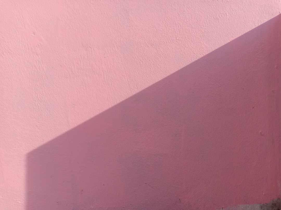 pink painted wall with pink paint