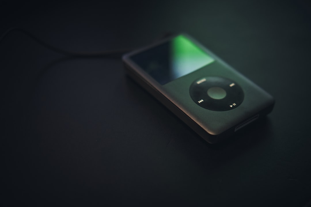 a close up of an ipod on a table