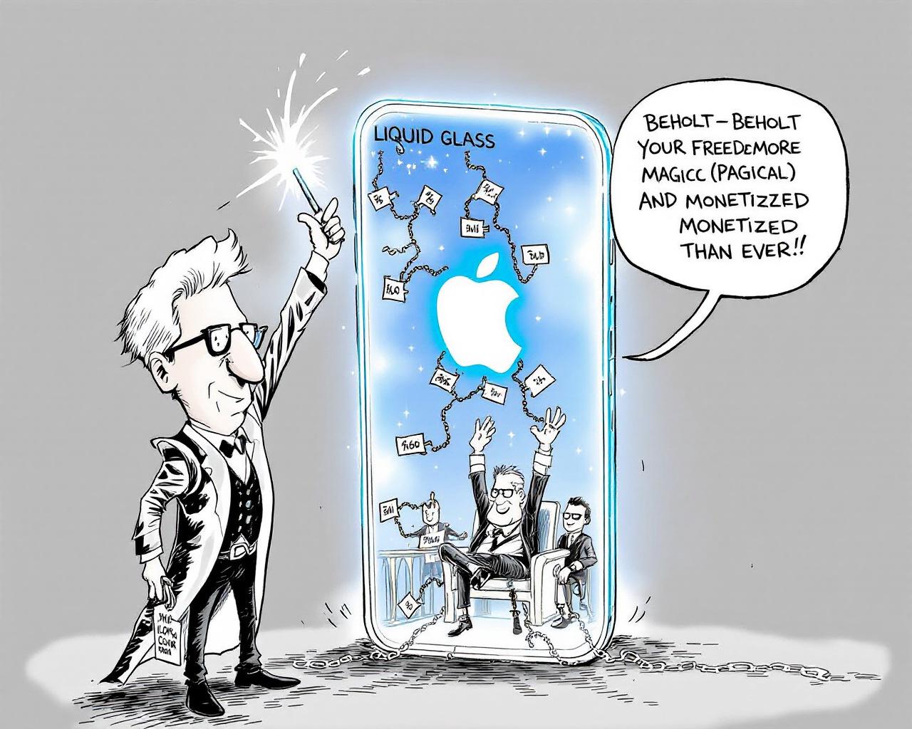 Liquid Glass : transparence sucrée pour contrôle en sourdine