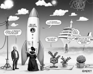 Selfie spatial, avatars juridiques et SUV philanthropique : quand la techno patine sous le vernis