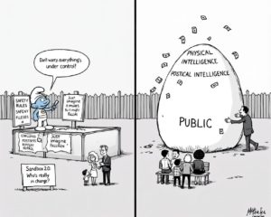 Du bleu pastel au métal froid : quand l’IA veut rassurer pendant que les robots bluffent