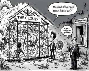 Cloud à ébullition, planète en ventilation : l’IA cherche son point de fusion – ou d’équilibre ?