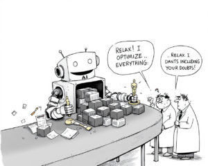 Quand l’IA panse, pense et empoche : la comédie humaine en mode algorithme