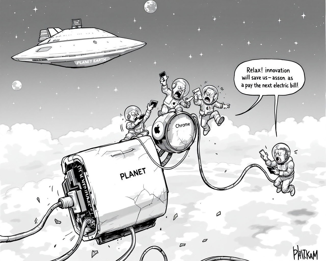 Innovation galactique ou future à sec ? Quand la tech s’électrise (et se rêve refroidie)