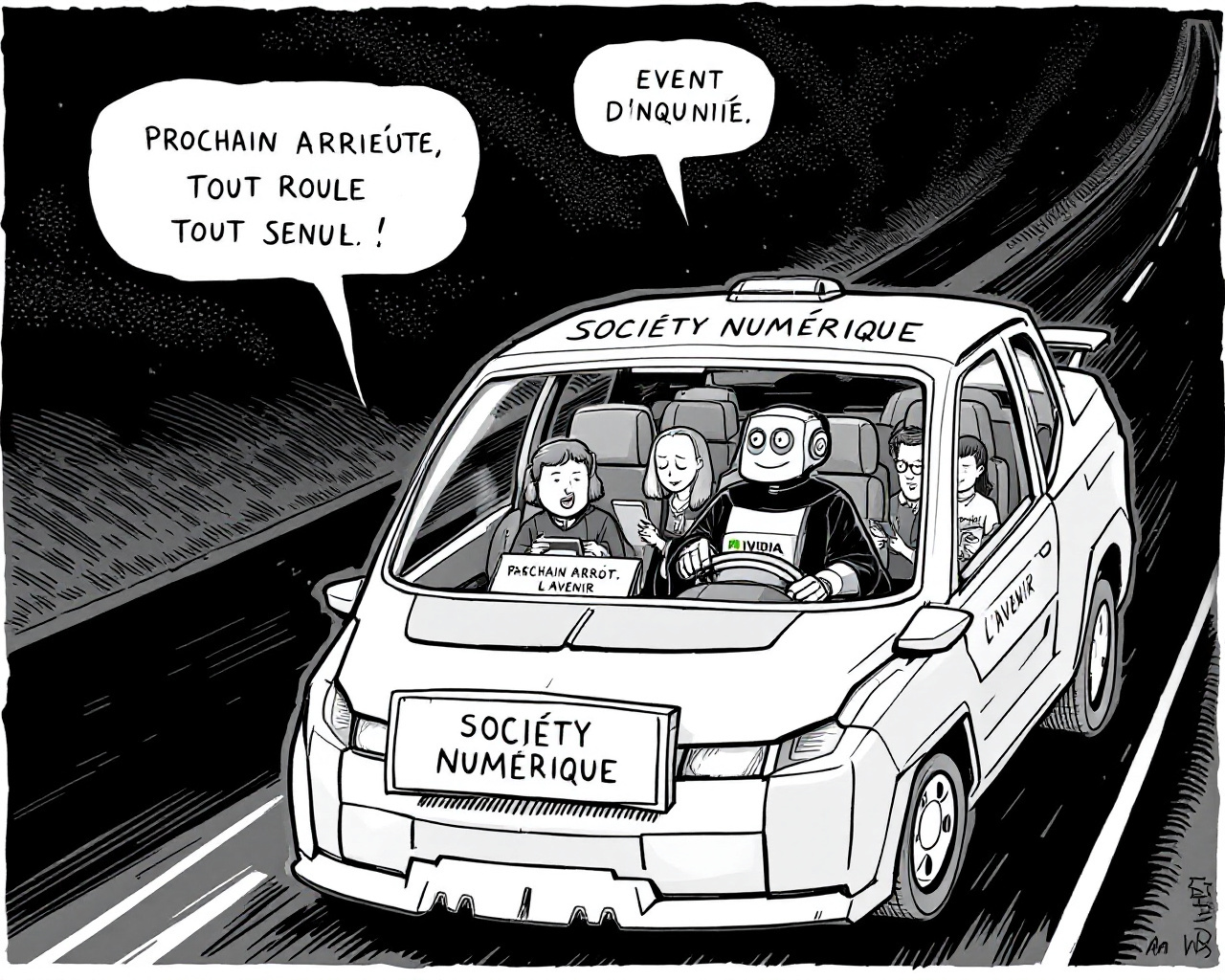 Robots au volant, IA au tribunal et le stylet dans la plaie : Éloge de la société branchée-débranchée